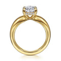 Gabriel & Co ER16709O12Y44JJ Raven 14K Yellow Gold Oval Diamond Engagement Ring (vendor photo 3)