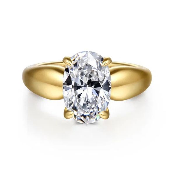 Gabriel & Co ER16709O12Y44JJ Raven 14K Yellow Gold Oval Diamond Engagement Ring (vendor photo 1)