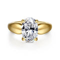 Gabriel & Co ER16709O12Y44JJ Raven 14K Yellow Gold Oval Diamond Engagement Ring (vendor photo 1)
