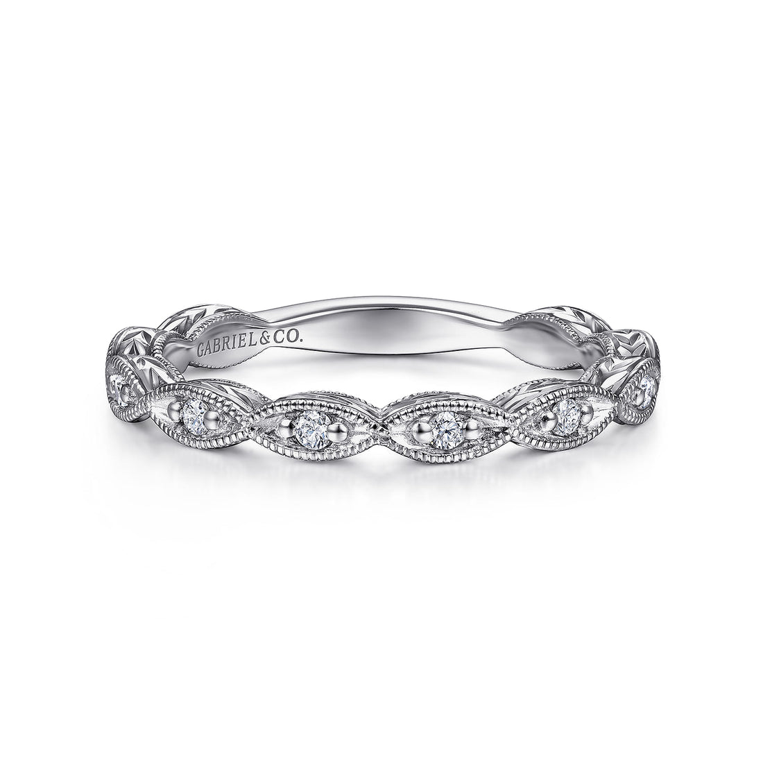 14K White Gold Matching Wedding Band WB4122W44JJ