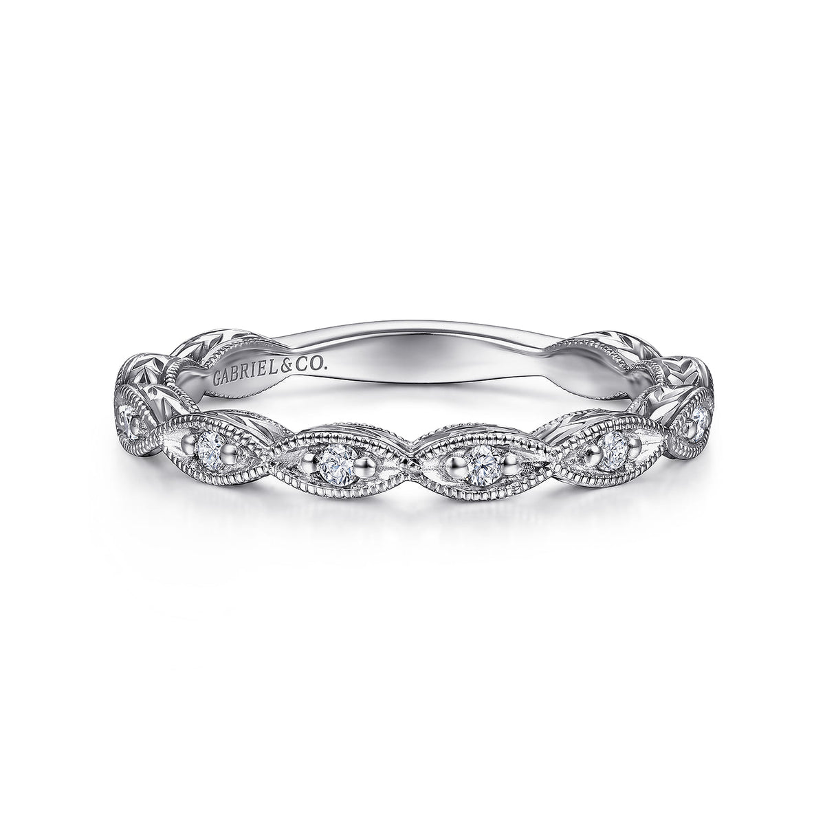 14K White Gold Matching Wedding Band WB4122W44JJ
