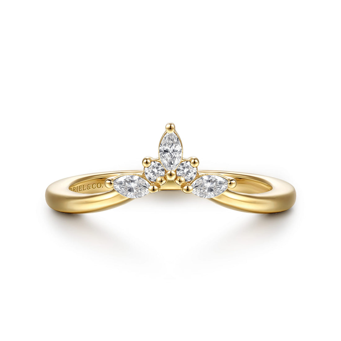 14K Yellow Gold Diamond Matching Wedding Band