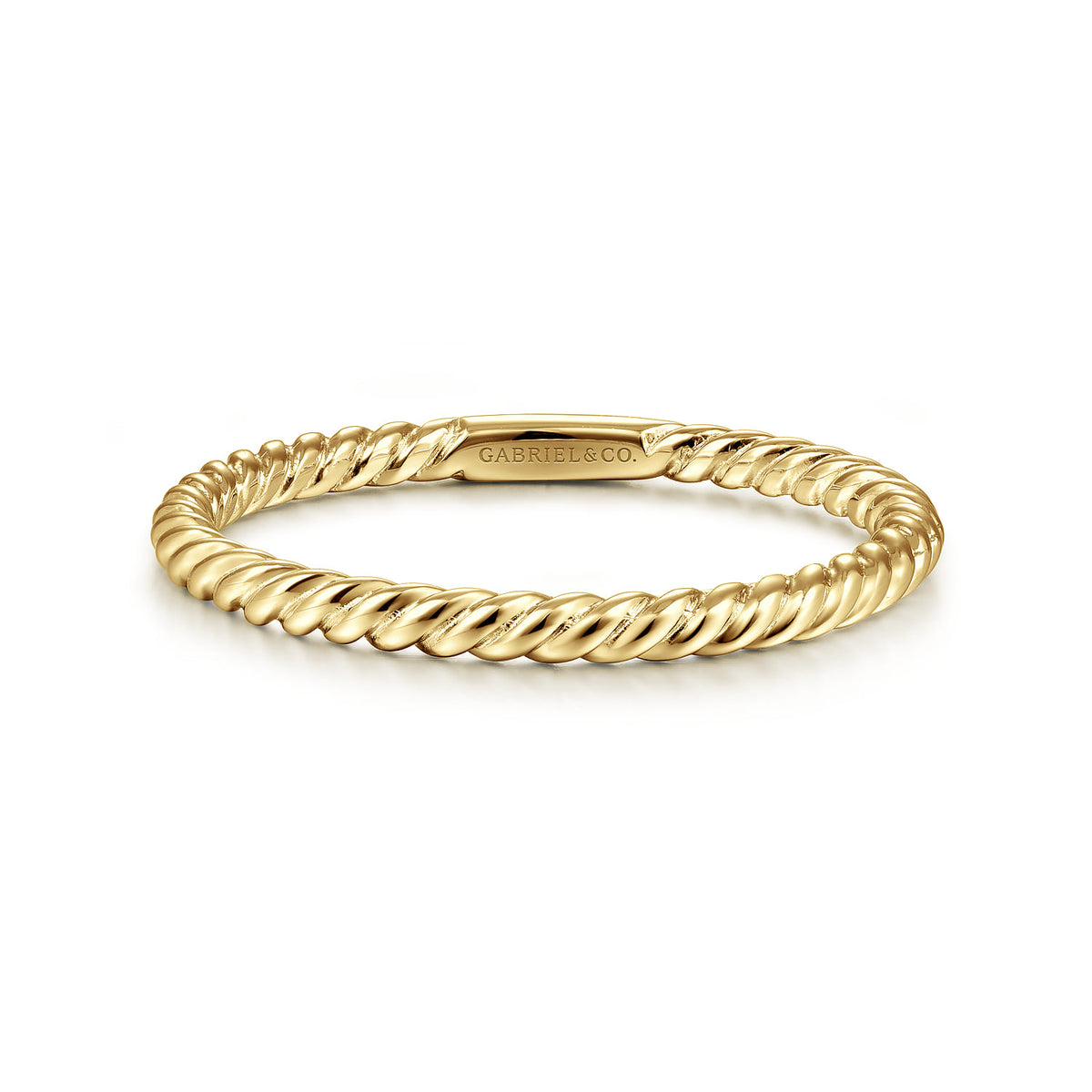 Gabriel & Co. 14K Yellow Gold Twisted Rope Stackable Ring