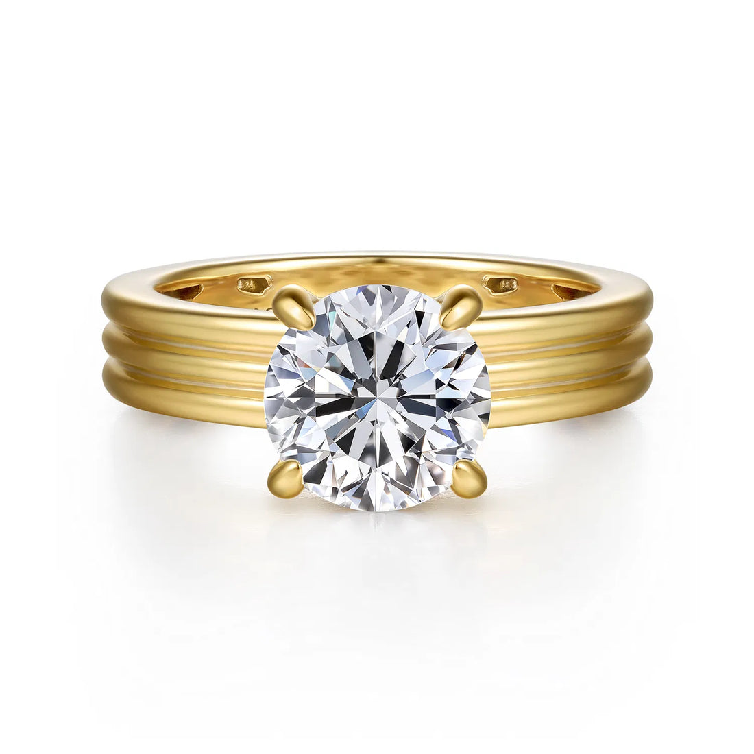 Gabriel & Co ER16695R8Y44JJ 14K Yellow Gold Round Diamond Engagement Ring (vendor photo 1)
