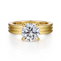 Gabriel & Co ER16695R8Y44JJ 14K Yellow Gold Round Diamond Engagement Ring (vendor photo 1)