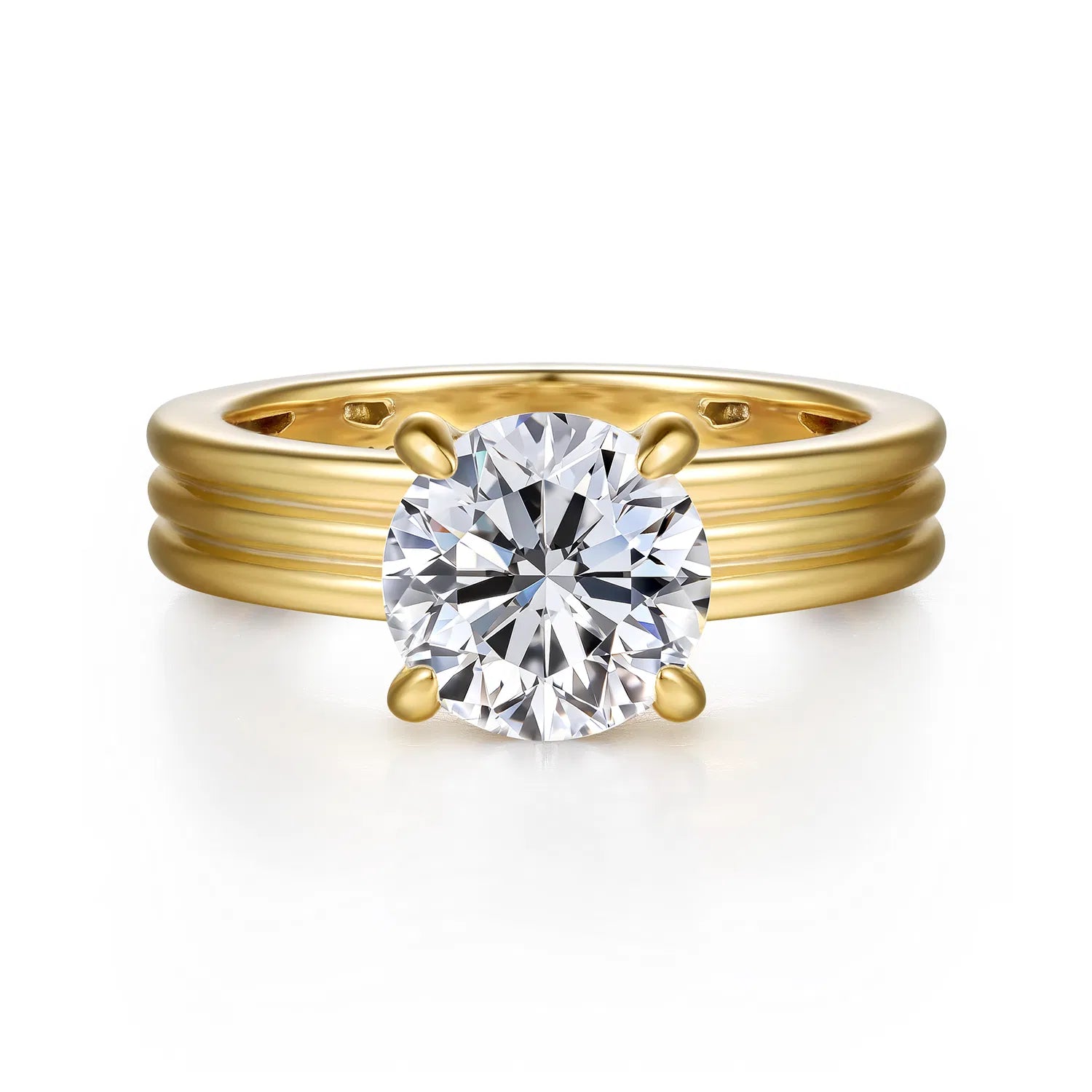 Gabriel & Co ER16695R8Y44JJ 14K Yellow Gold Round Diamond Engagement Ring (vendor photo 1)