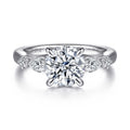 Bonita - 14K White Gold Round Five Stone Diamond Engagement Ring