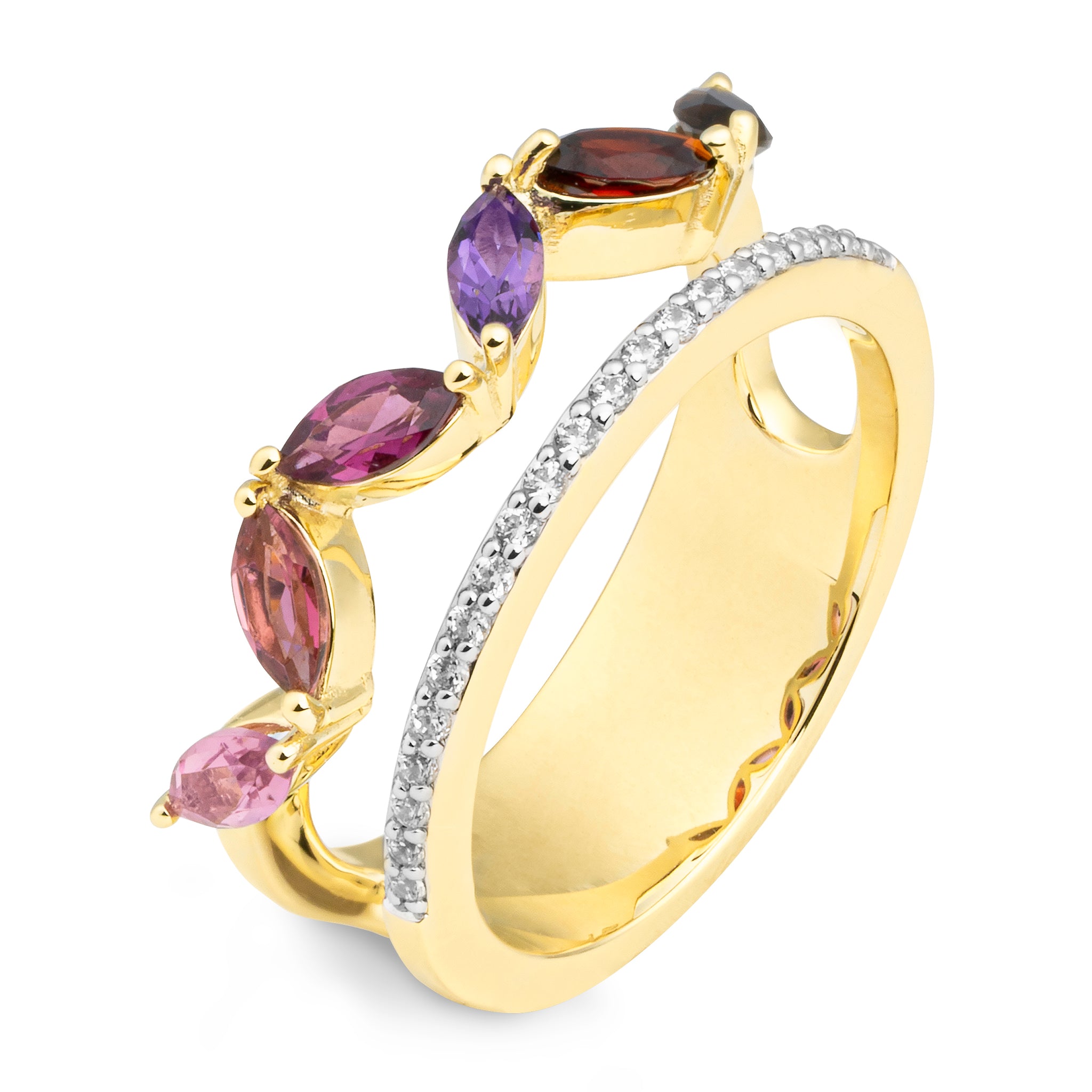 Colored Stone Rings  -  Women's