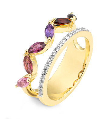 Colored Stone Rings  -  Women's