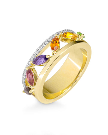 Colored Stone Rings  -  Women's