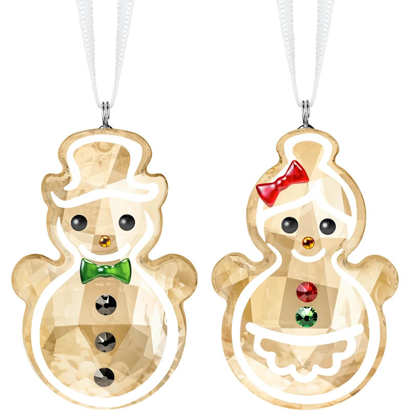 Gingerbread Snowman Couple Ornament