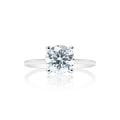 Classique Creations Z2752R - 14K White Gold Round Diamond Rail Thin Band Engagement Ring (vendor photo)