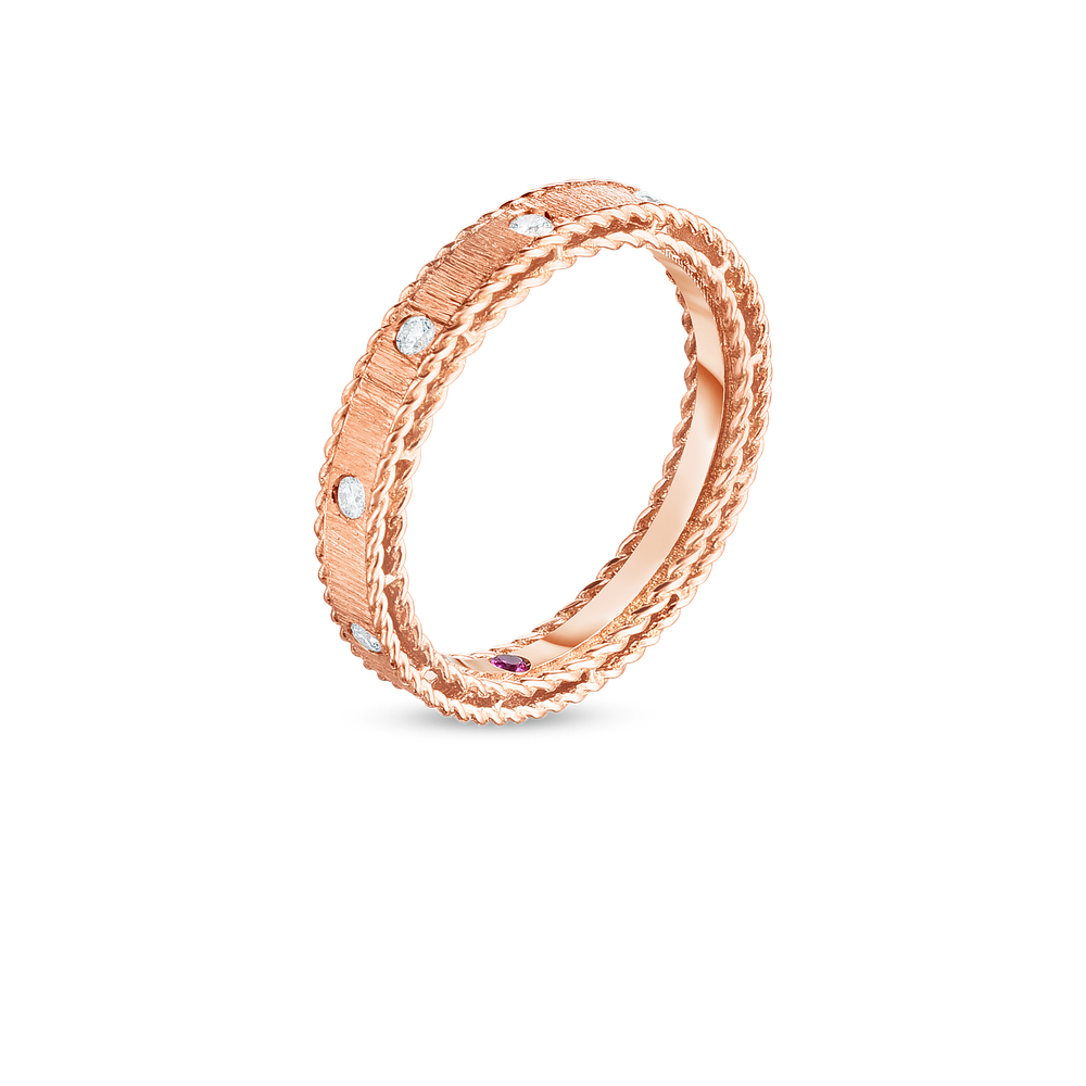 Princess Diamond Satin Band Ring