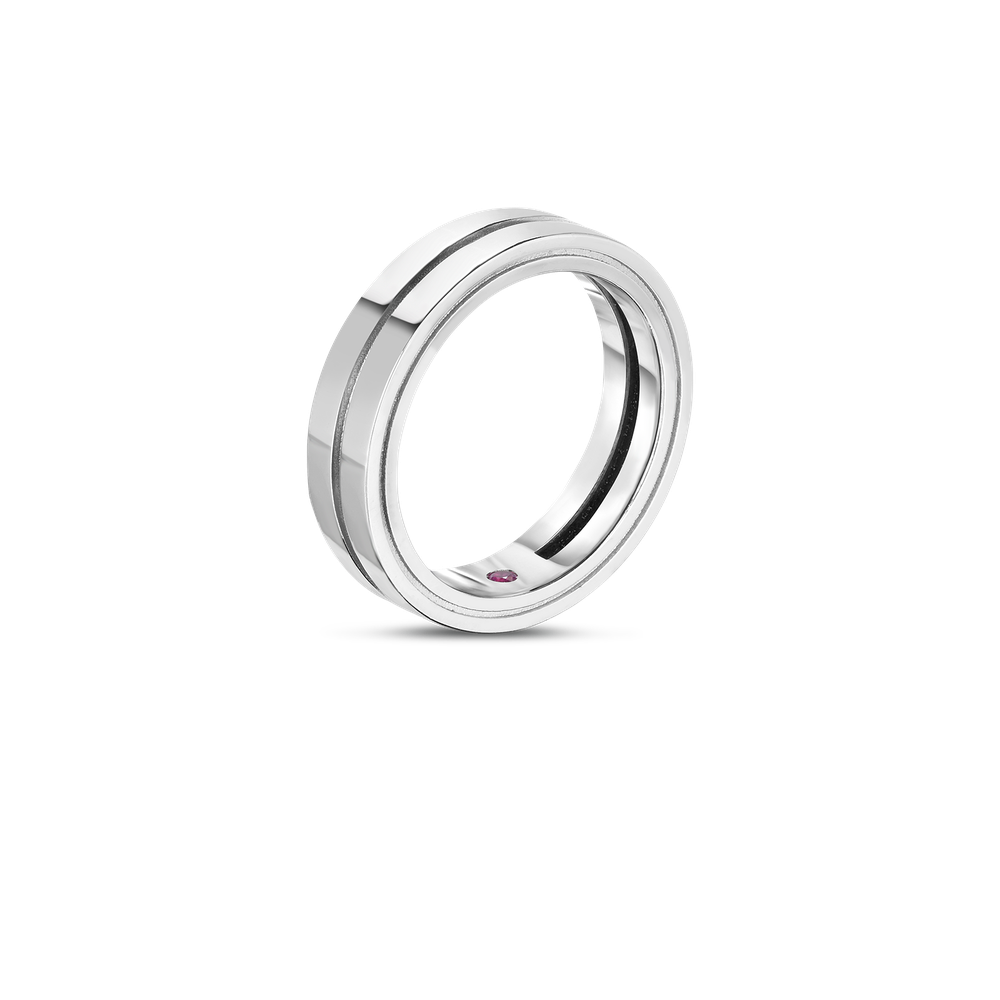 18K Gold Portofino Double Row Ring - 18K White Gold