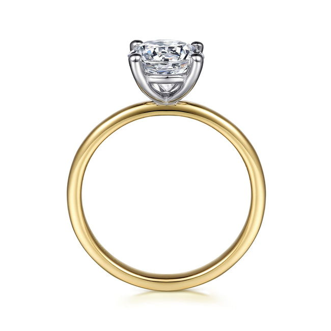 14K White-Yellow Gold Diamond Engagement Ring