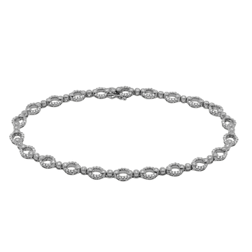 14K Gold White Bracelet Diamond