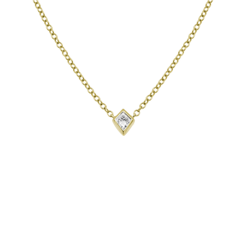 14K Gold Yellow Pendant Diamond Bezel Kite
