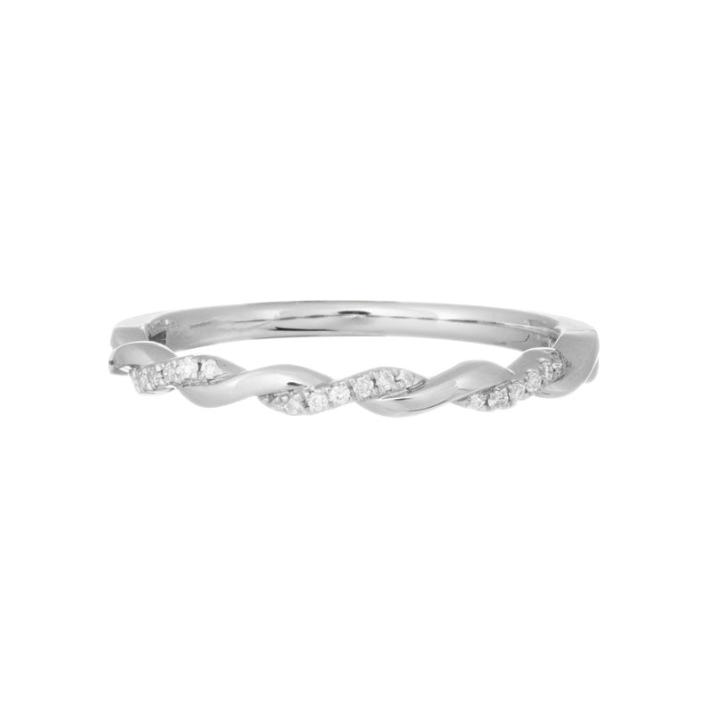 Diamond Stack White Gold Ring