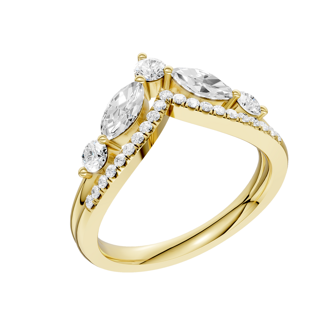 Split Shank Chevron Band
