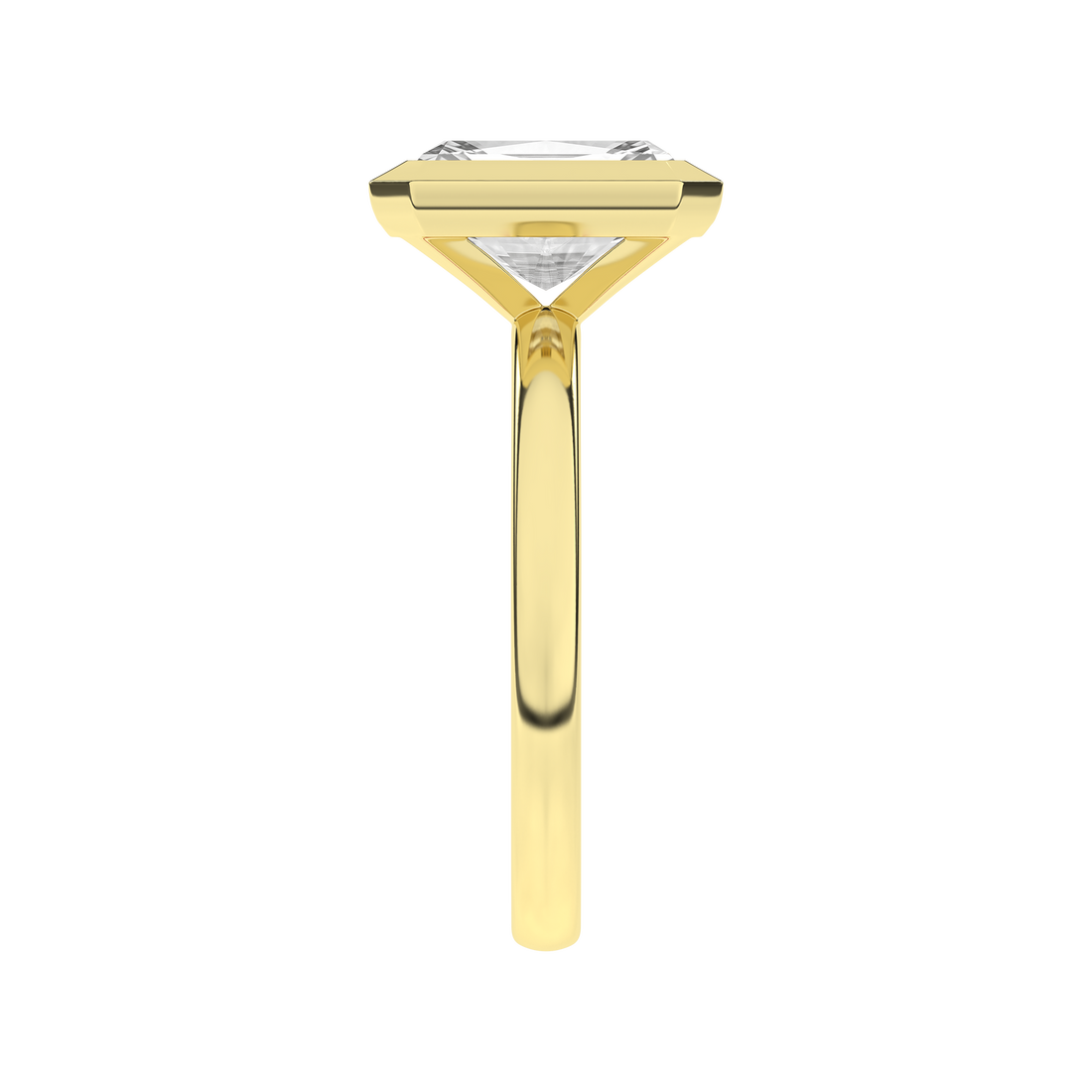 Bezel-Set Solitaire Ring (Radiant)