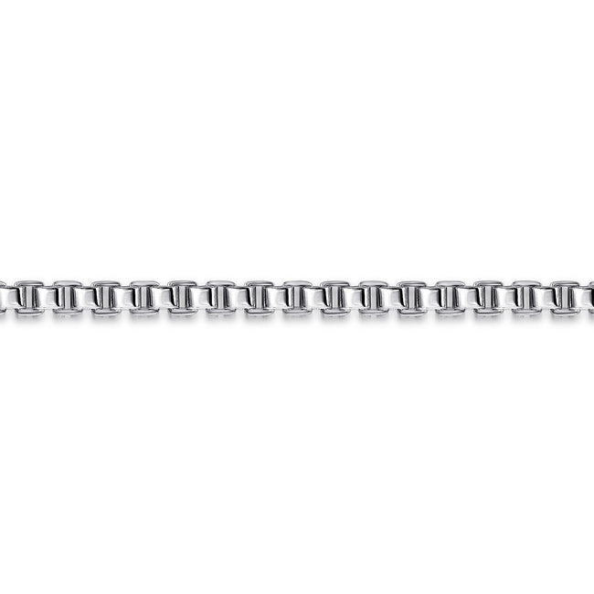 4mm 925 Sterling Silver Solid Mens Box Chain Bracelet
