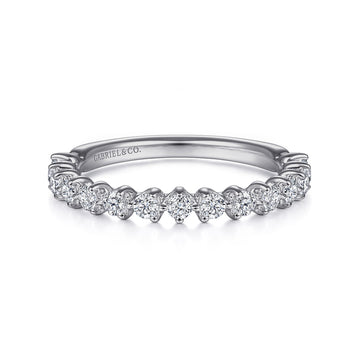 14K White Gold Diamond Matching Wedding Band