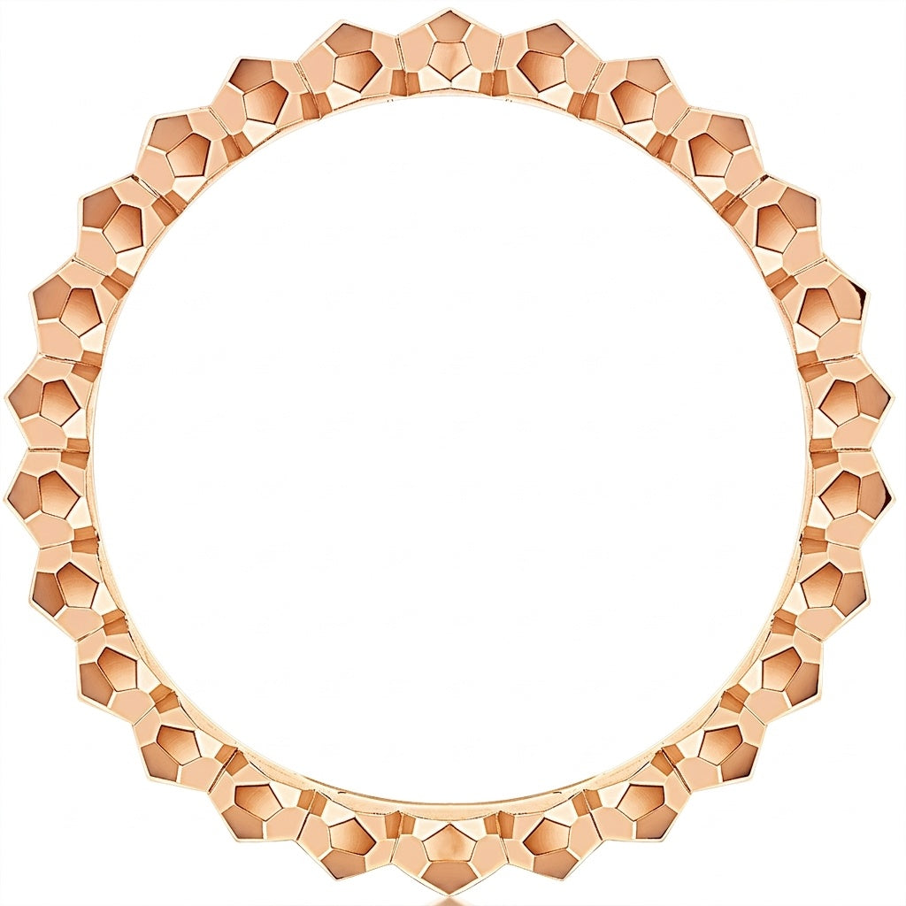 High Polish Beaded Wedding Band