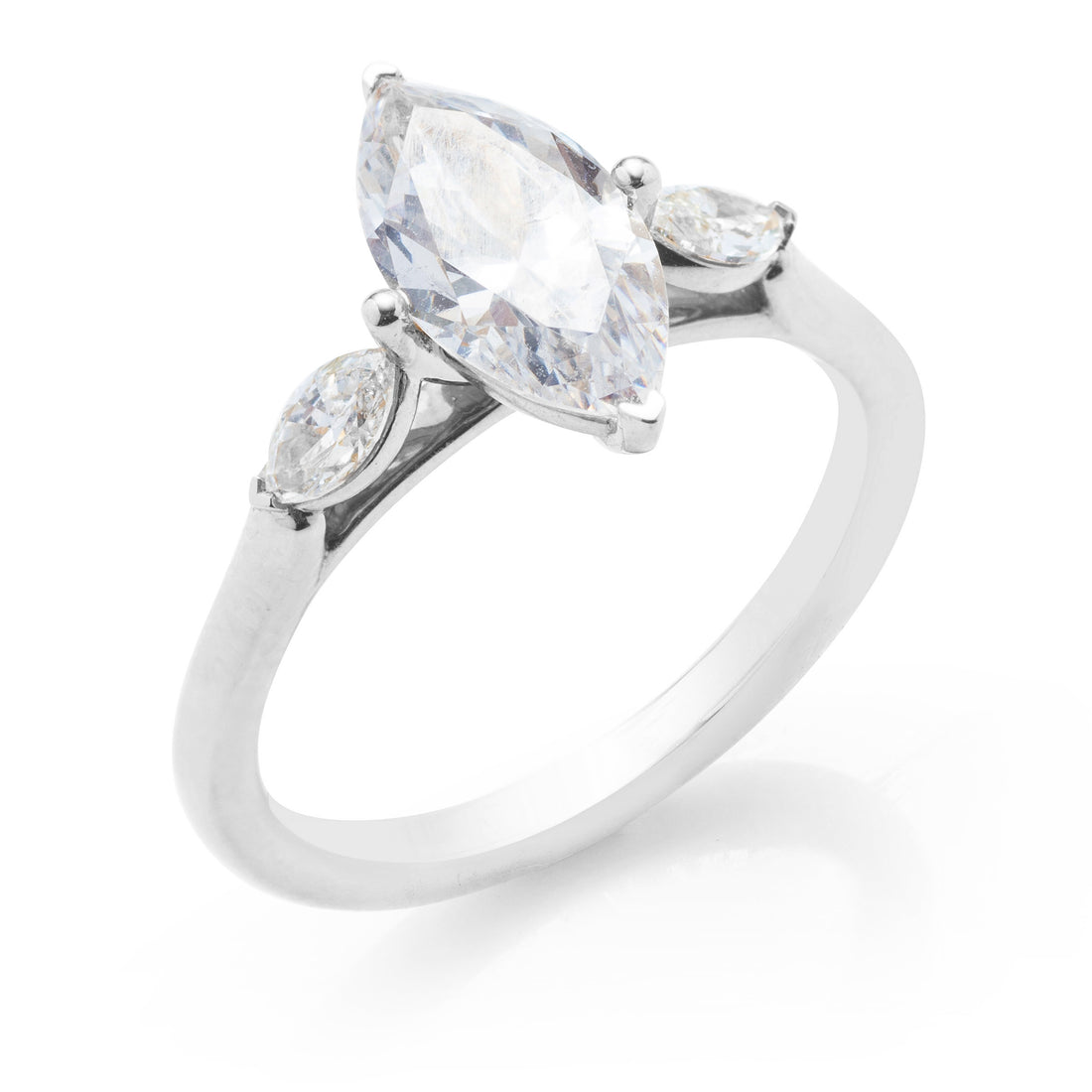 Marquise Three Stone Engagement Ring