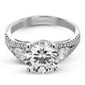 Simon G. LR3269 14K White Gold Round Diamond Three-Stone Engagement Ring (vendor photo 2)