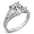 Simon G. LR3269 14K White Gold Round Diamond Three-Stone Engagement Ring (vendor photo 1)