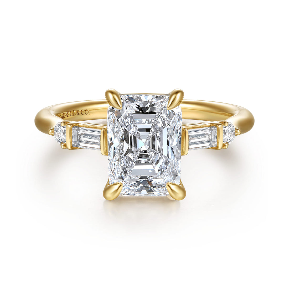 Cody - 14K Yellow Gold Radiant Cut Five Stone Diamond Engagement Ring