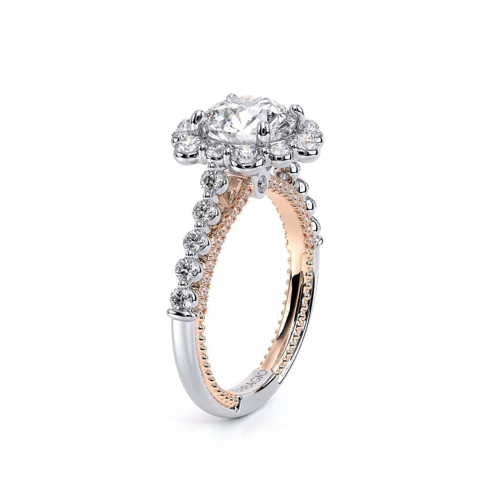 Engagement Ring Couture-0480 R-18k Two Tone Round